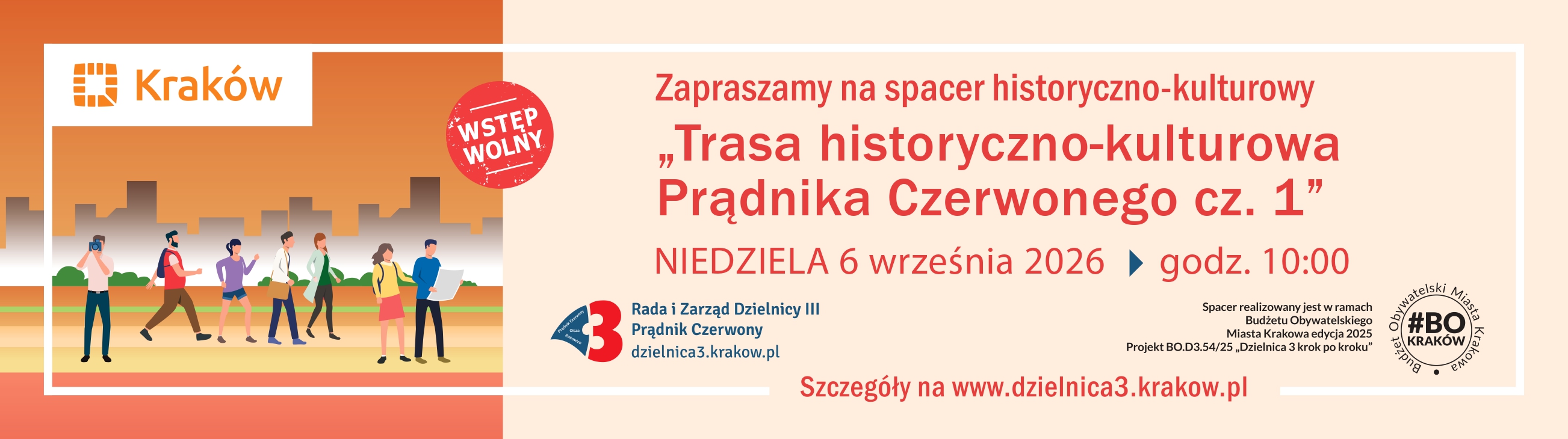 Spacery z cyklu „Dzielnica 3 krok po kroku” ‒ 05-06.06.2026 r.